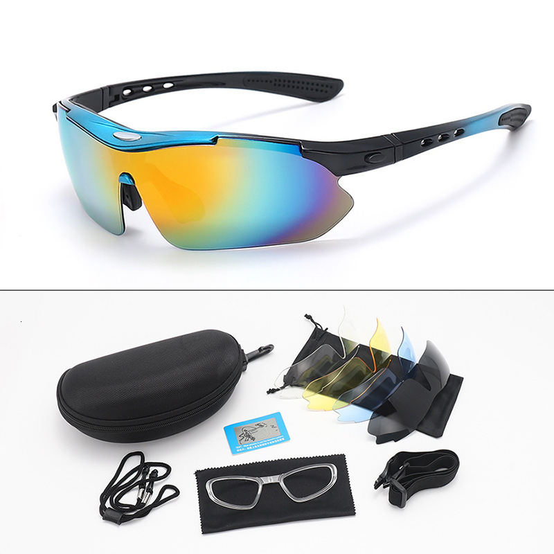 5 Lens Set Polarized Tactical Goggles Men Outdoor Sports Windproof Dustproof Climbing Glasses Safety Protective Glasses 250222