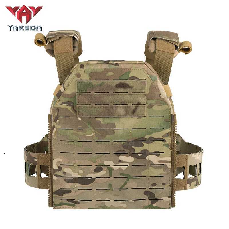 YAKEDA 1000D Nylon Camo Tactical Vest Plate CarrierHunting Vest with Laser Cut Molle for Training and Personal Defense Equipment Z250728