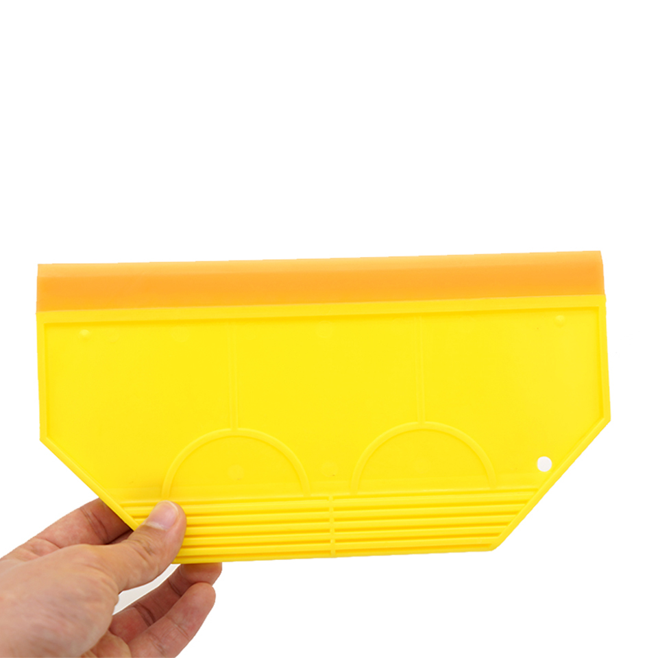 21cm Window Tinting Squeegee with Silicone Blade | Professional Yellow Handle Tool for Auto Tint, Wallpaper & Advertising Film, Bubble Remover P-79