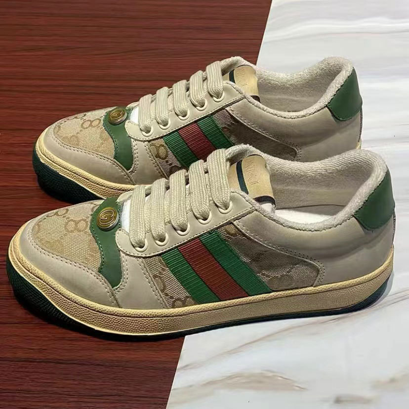 Free shipping designer shoes Dirty Shoes for Women Spring New Hong Kong Style Retro Color Block Sneakers Soft Sole NonSlip LaceUp Casual Shoes