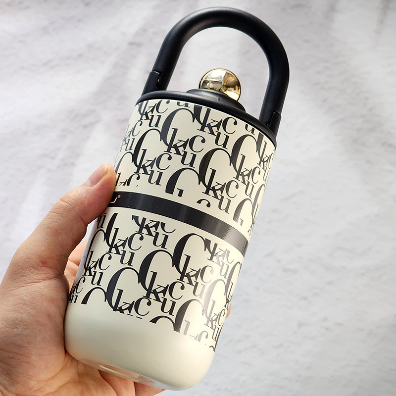Designer Water Bottle Luxury Crystal Girls Portable Double Wall Vacuum Reusable Coffee Cups Travel Mug Stainless Steel Insulated Thermos Tumbler with 