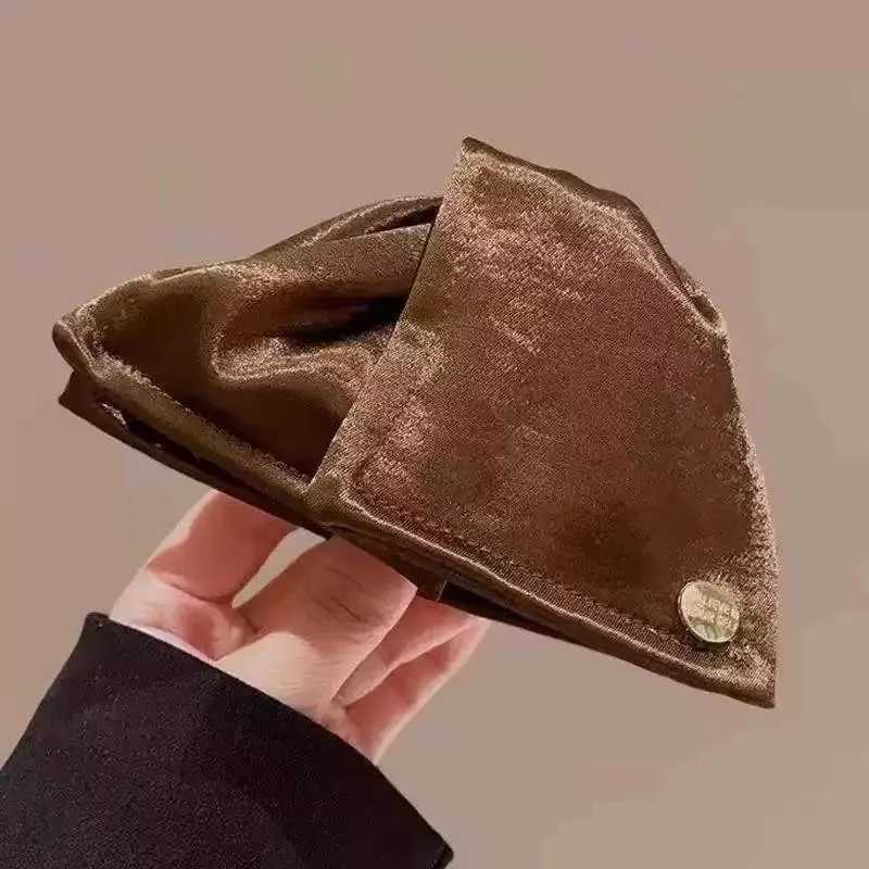 Elegant Solid Cloth Cross Hair Claw For Women Girls Sweet Hair Ornament Claw Clip Hairpin Hair Accessory Fashion Hair Accessories Z250729