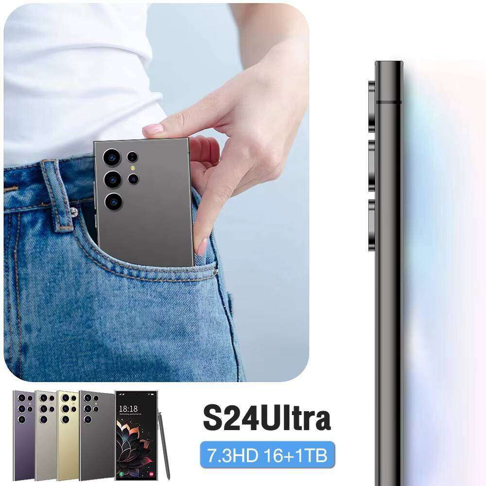 S24 Ultra 7.3-inch 5G Smartphone 16GB + 1TB HD Screen Face Unlock Android 14 Second-hand Phone
