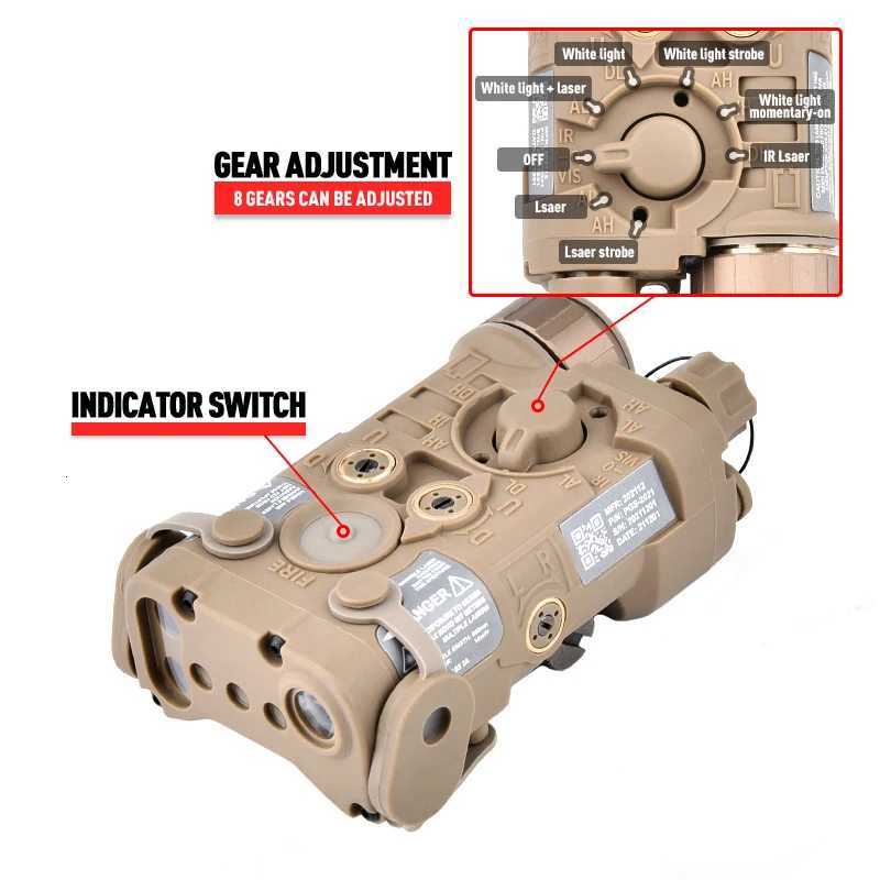 Tactical WADSN NGAL L3 Laser Light M600 M600C Flashlight Double Control Extension Switch Airsoft Hunting Combo Gear Set R250728