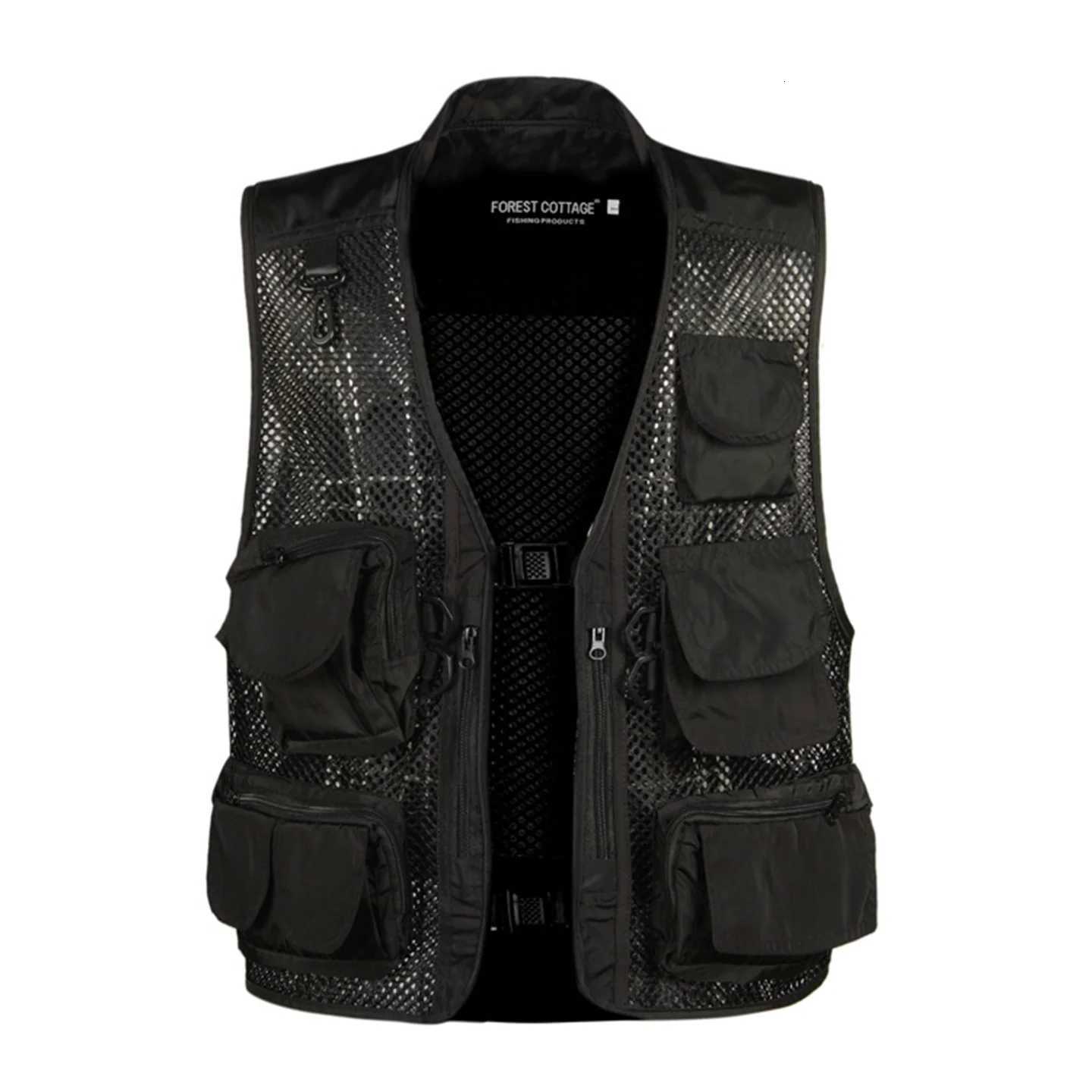 Summer Mens Camouflage Hunting Vest MultipLE POCkets Mesh BreathabLE SLEeveLEss Outdoor Fishing Waistcoat Daddys Gift Z250728