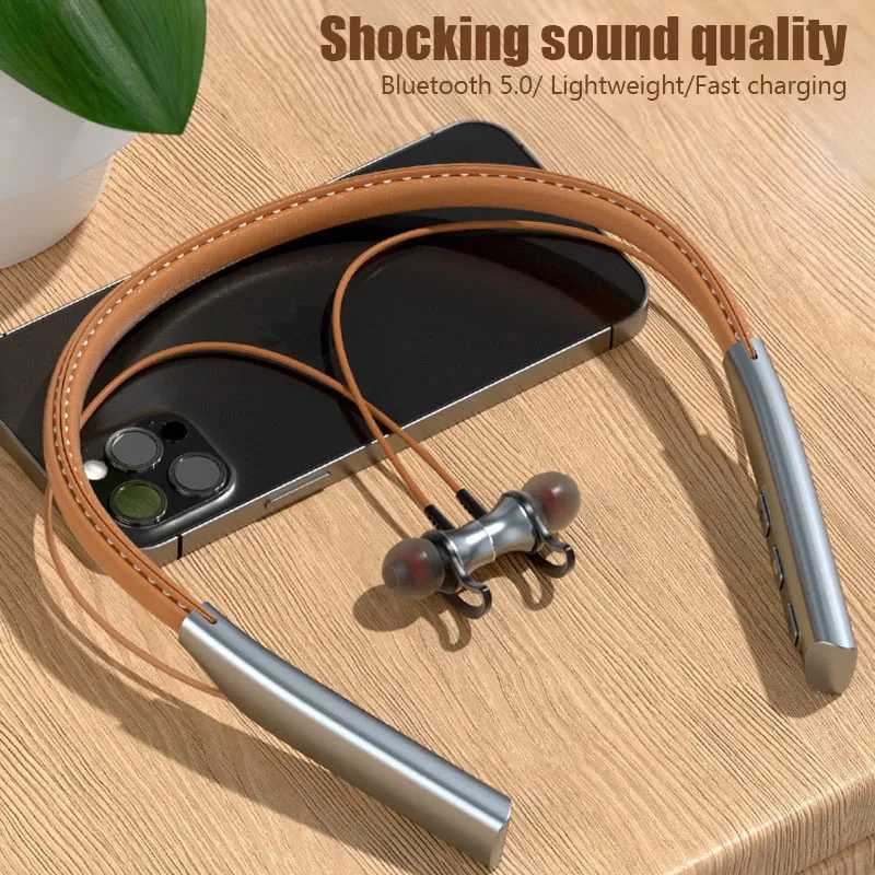Headphones Magnetic Sport Neckband Neck-hanging TWS Earbuds Wireless Headset with Mic R250728