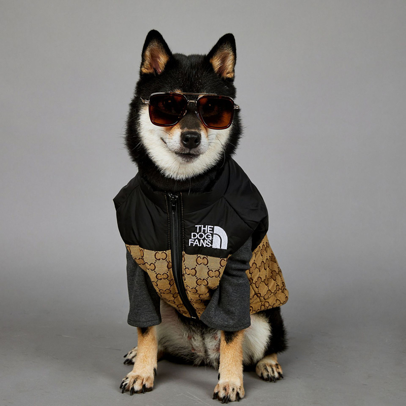 The Fans Clothes Designer Pets Autumn and Apparel Stylish Dog Jacket Small Medium Large Dogs Warm Coats for Cold Weather, Snow & Winter Y367