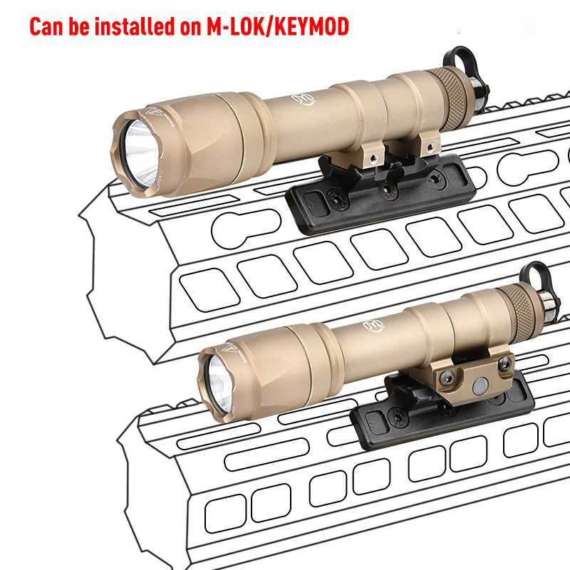 Tactical M300 M600 Scout Light WADSN M340 M640 Powerful Flashlight Fits M-LOK KeyMod Rail Mount Offset Airsoft AccessoriesXJ250728