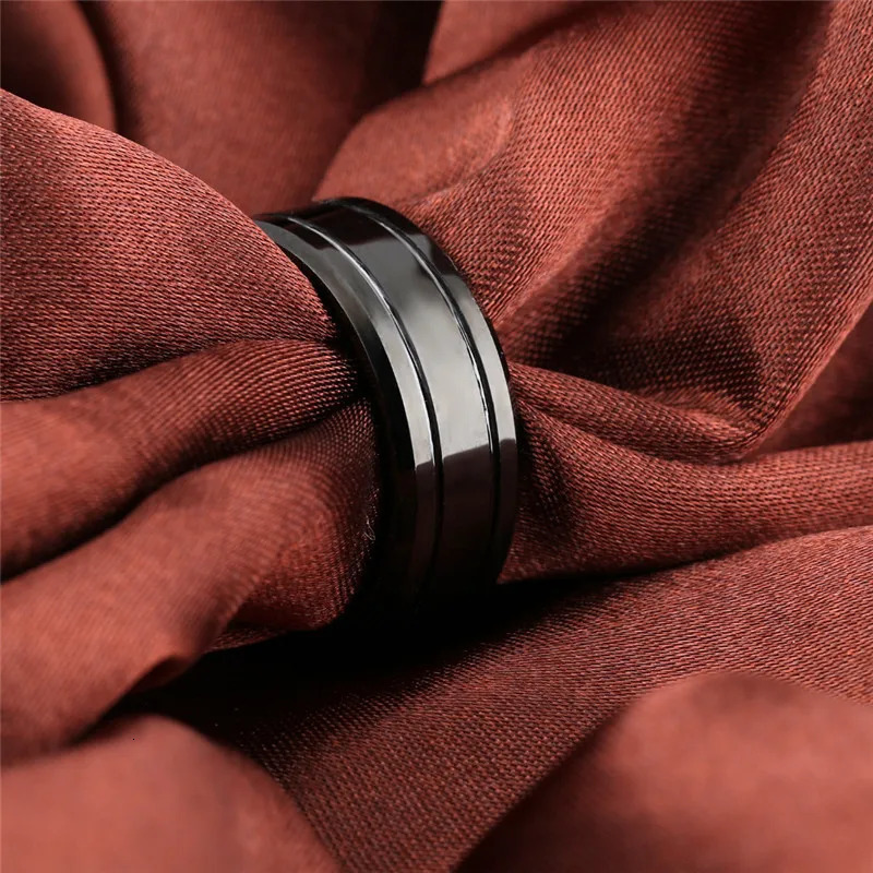 Fashion Black Stainless Steel Ring For Men Punk Vintage Male Ring Jewelry Fashion Mens Big Ring Wholesale 250729