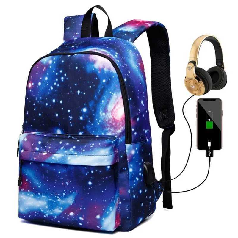 Women School Backpacks USB Charging Canvas Backpack School Bags for Teenagers Boy Girls Large Capacity Travel Backpack Men Bags S250728