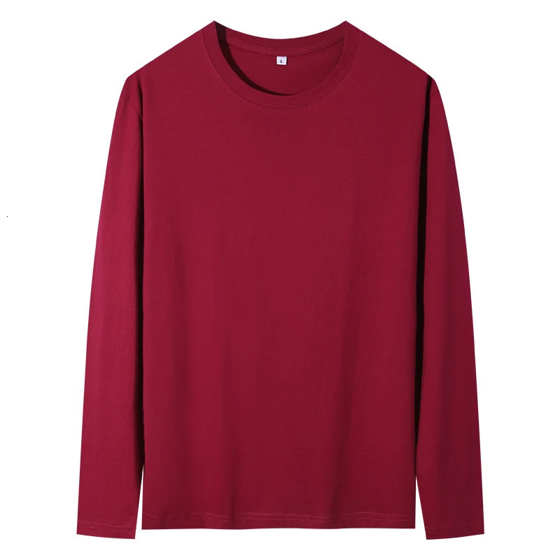 Spring Summer Mens ONeck TShirt Long Sleeve T Shirt Solid Tshirt Men Clothing Breathable Tops Tees 250729