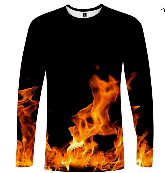 Fashionable mens 3D printed animal wolf long sleeved T-shirt mens round neck top personalized t-shirt mens trend