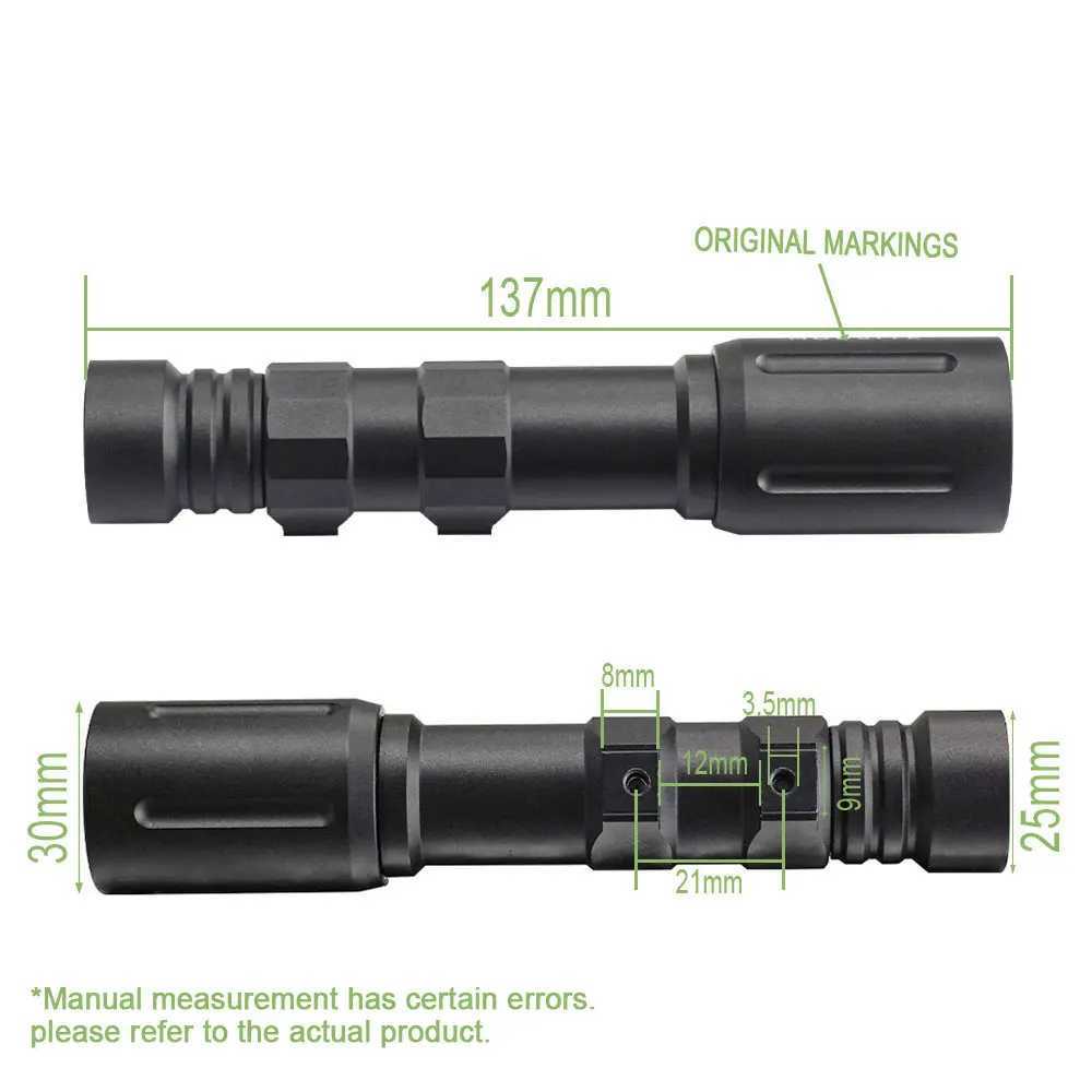 Weapon Okw Flashlight Metal Spotlight Oke Pl350 18650 18350 Flashlights Tactical High Power Led Light With Full Marking R250728