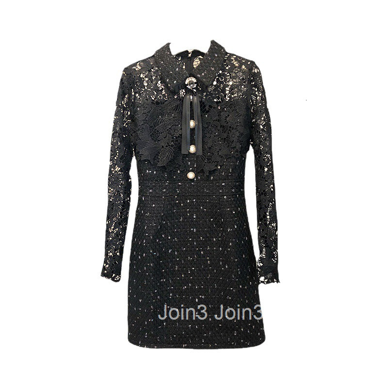 French style western-style bottom A-line skirt autumn/winter fashionable slimming thick floral woolen dress with heavy stitching texture