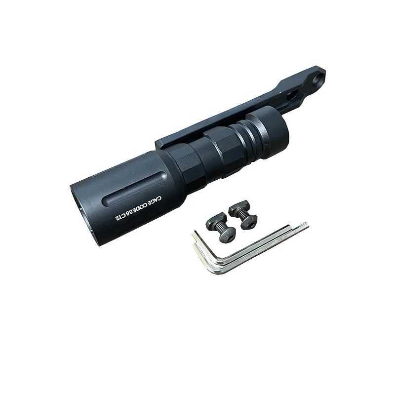 Tactical Airsoft Metal Scout Light V2 Flashlight and SF Pressure Switch with Lightbar Scout Mount Fits MLOK Rail Weapon Torch R250728