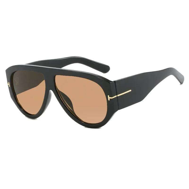 T-shaped Large Frame Pilot 2024 New Toad Fashion Sunglasses Personalized Women's Sun Glasses Eye Protection Eyewear