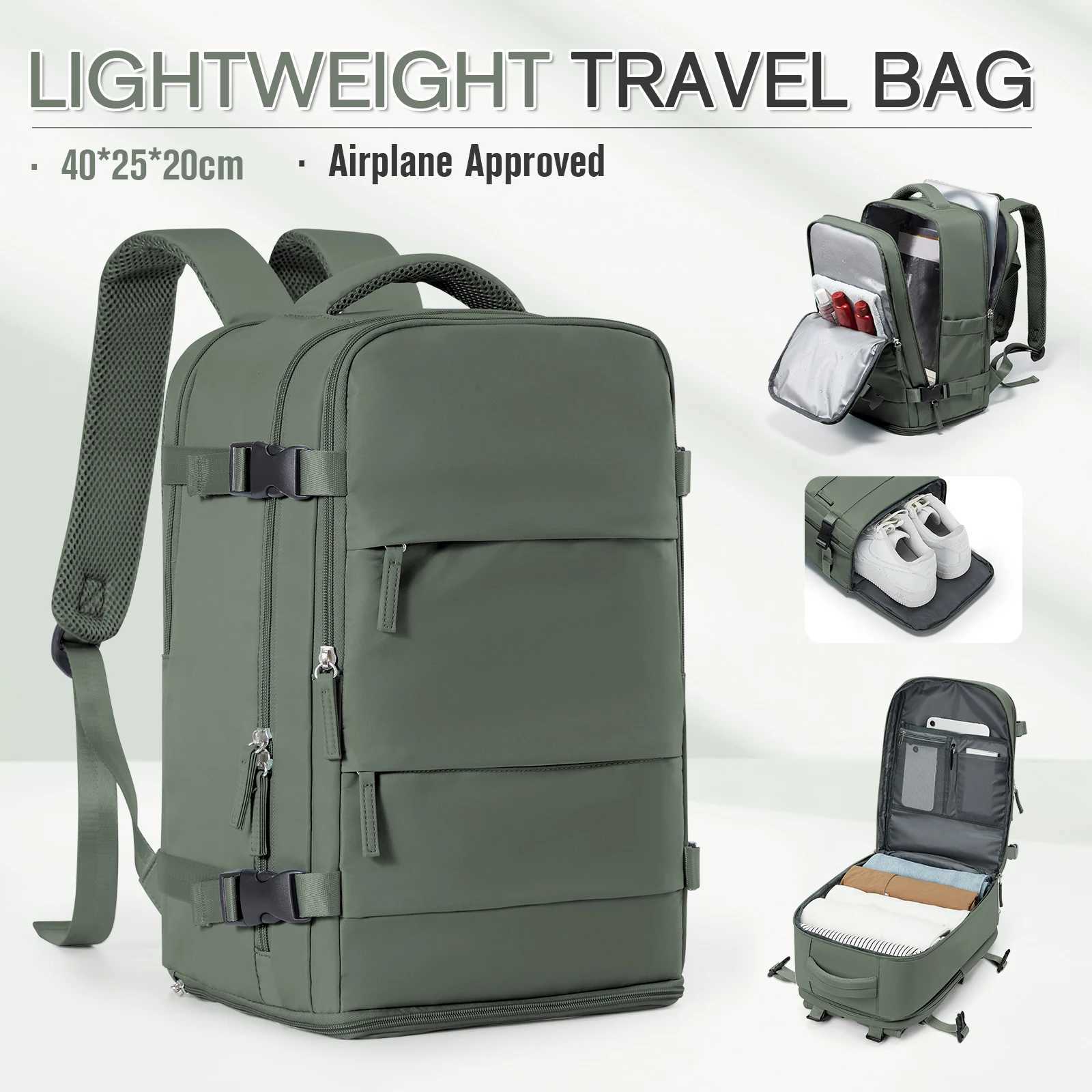 Cabin Airplane 40x20x25 Travel Backpack Anti Theft Backpack 15.6inch Portable Backpack Notebook Bag Men Casual Hiking Backpack S250728