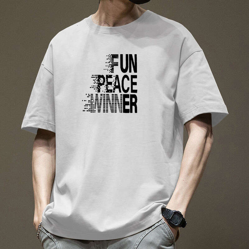Designer T Shirt Men's Short Sleeve T-Shirt Summer Thin Trendy Loose Round Neck Pure Cotton Base Shirt Printed Tee Top Graphic Tee Tracksuit