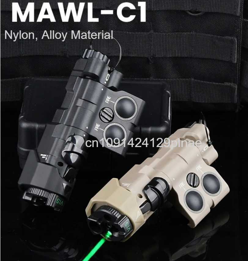 Tactical MAWL-C1 Weapon Scout Light Combo Red Green Dot Sight LED Flashlight Nylon Version for AR15 M4 Airsoft Rifle 1913 XJ250728