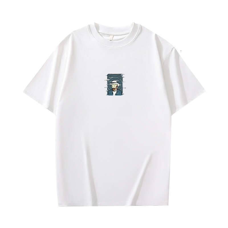 Designer T Shirt American Retro Short Sleeve T-Shirt For Men 2025 New Summer Trendy High Street Stylish Versatile Half-Head Hip-Hop Casual Tee Graphic