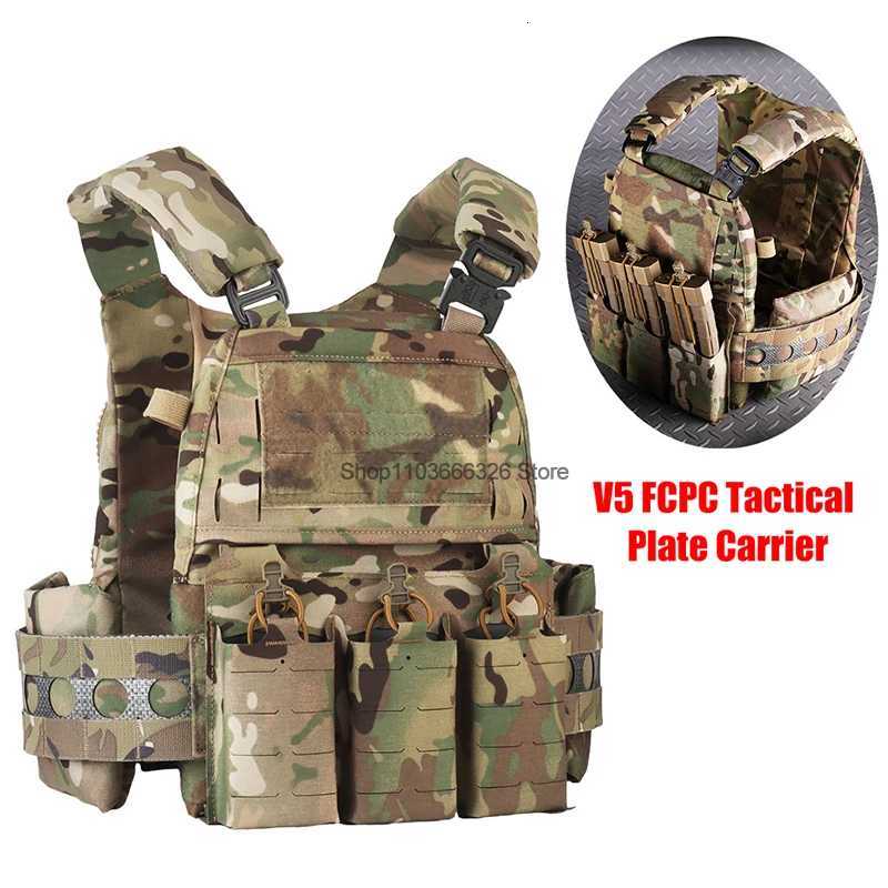 FCPC V5 Tactical Vest Ferro Hunting Plate Carrier MOLLE Airsoft Training Protective Gear 556 Triple Magazine Pouch Combat Vest Z250728