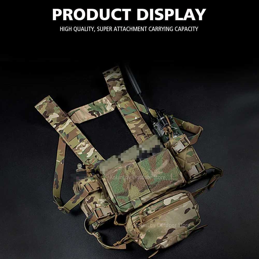 MK4 Militar Hunting Vest Modular Lightweight MOLLE Tactical Chest Rig for Outdoor CS Airsoft Combat Paintball Shooting Z250728