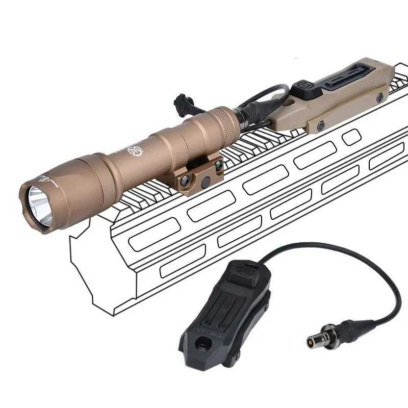 300 Tactical Scout Light M600 Flashlight With Dual Function Pressure Switch Outdoor Airsoft Hunting Spotlight Fit M-Lok Keymod R250728