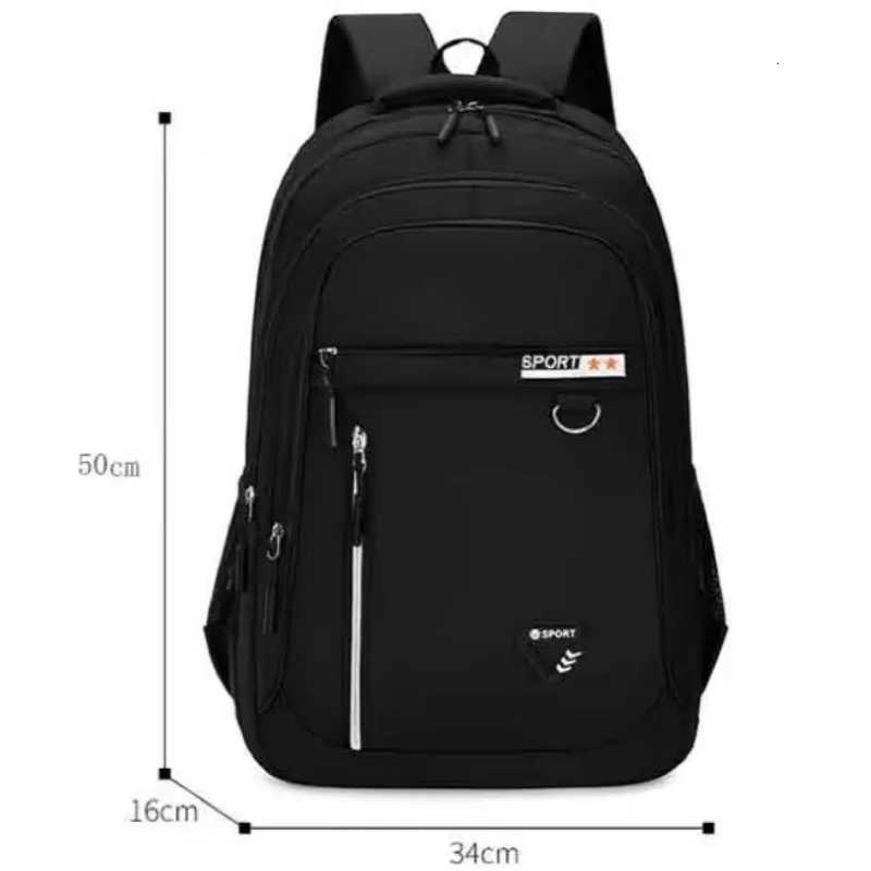 Minimalist Large Capacity Backpacks Mens Waterproof Oxford Commute School Backpack Business Casual Multiple Pockets Travel Bag S250728