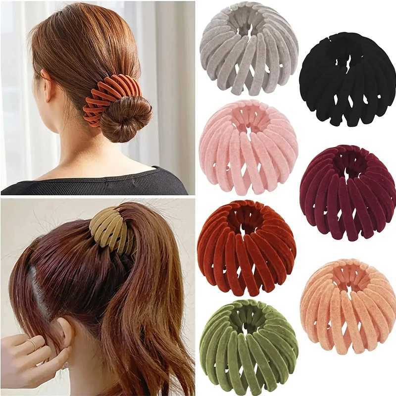 2Pcs Ponytail Hair Clips for Women Bird Nest Shaped Hair Claw Girls Simple Hairpin Lazy Braiding Tool Women Hair Accessories Z250729