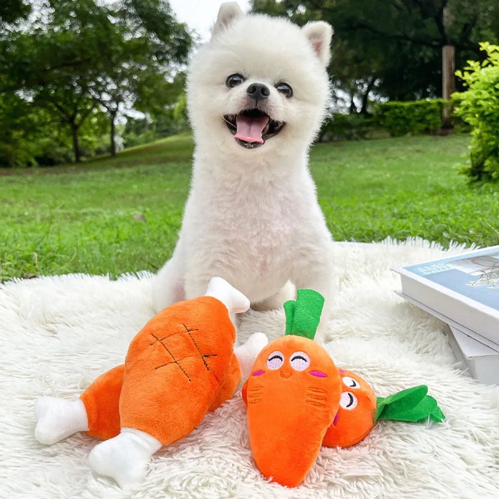 Plush Chicken Leg Dog Chew Toy Soft Durable Pet Chewing for Small Medium Dogs Puppy Teething Play Supplies 250729