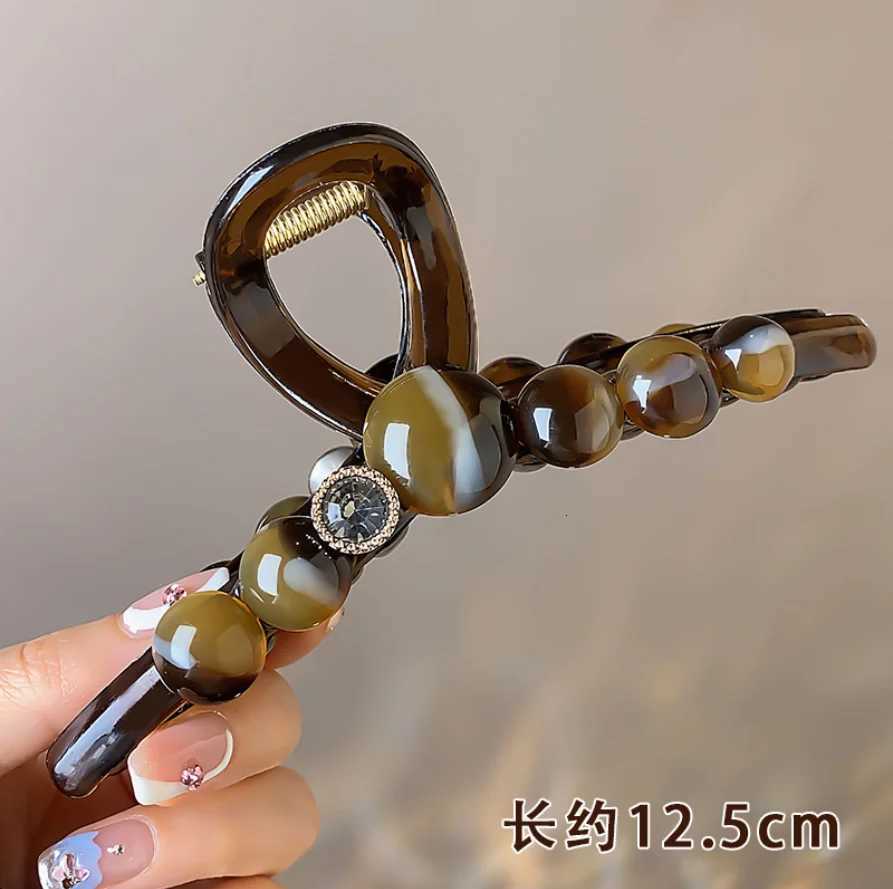 Elegant Pearls Large Cross Hair Claw for Women Girls Sweet Hair Ornament Claw Clip Hair Clip Hairpin Fashion Hair Accessories Z250729