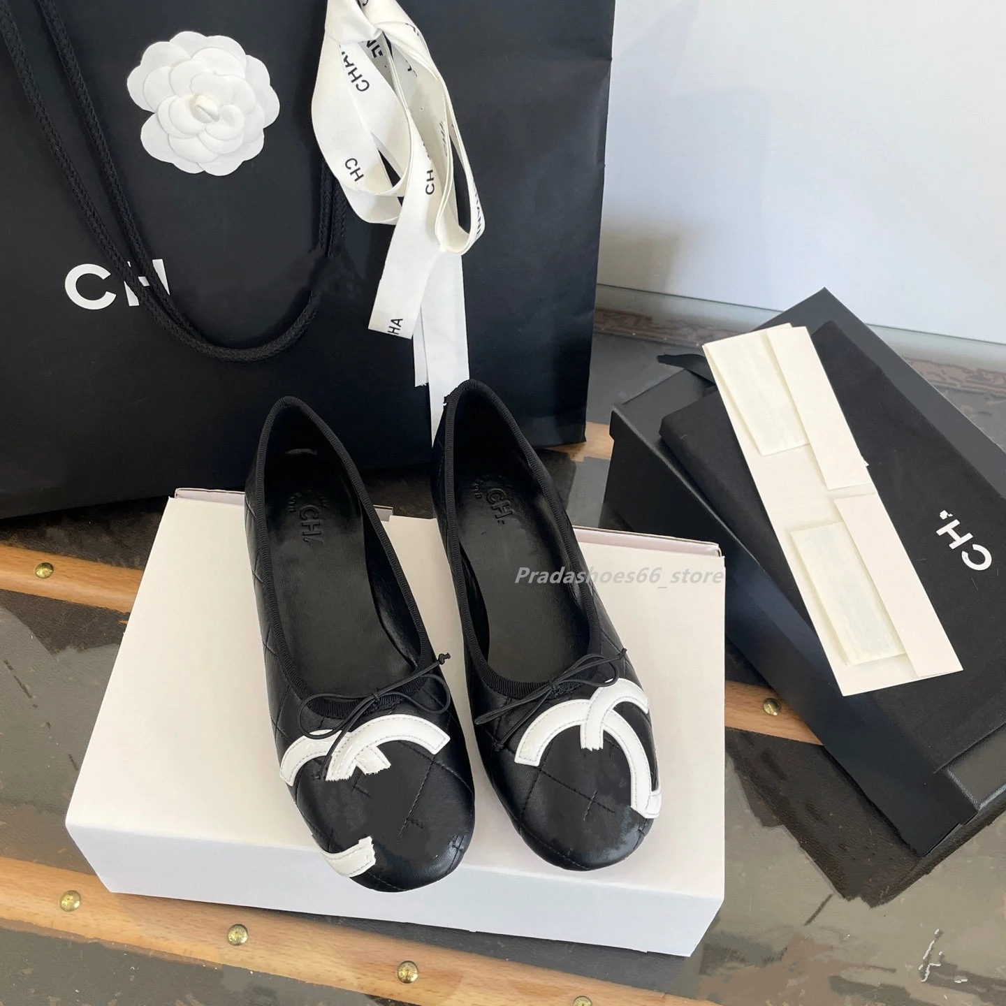 Top quality Round toe Mary Jane quilted shoes Ballet flats Women's flat loafers dress shoes Real leather Luxury designer shoe womens Factory footwear cc