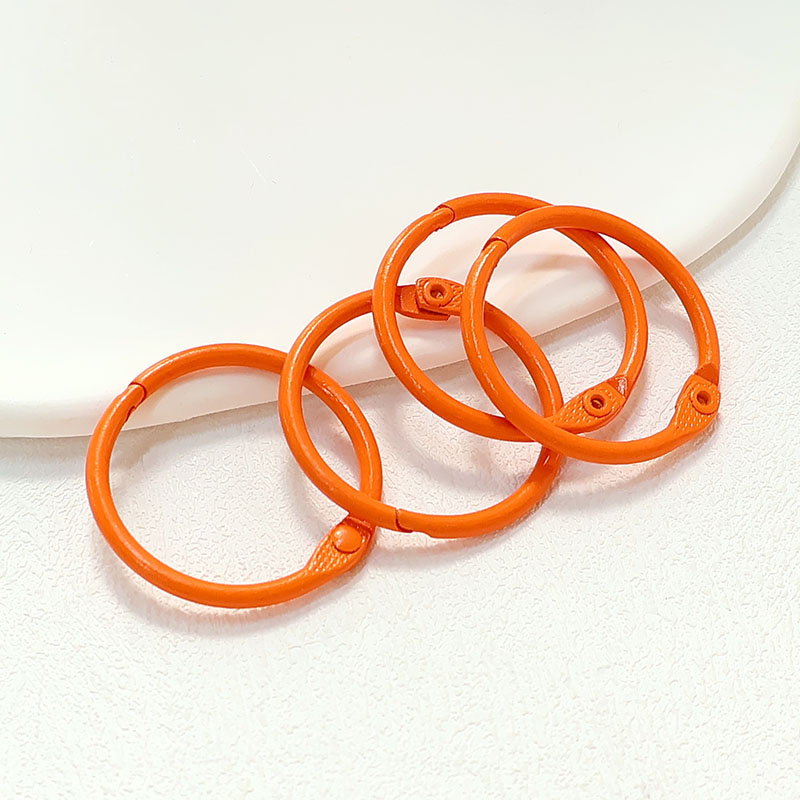 30MM color baking varnish spring ring keychain cell phone chain jewelry accessories open spring buckle book ring connection card ring