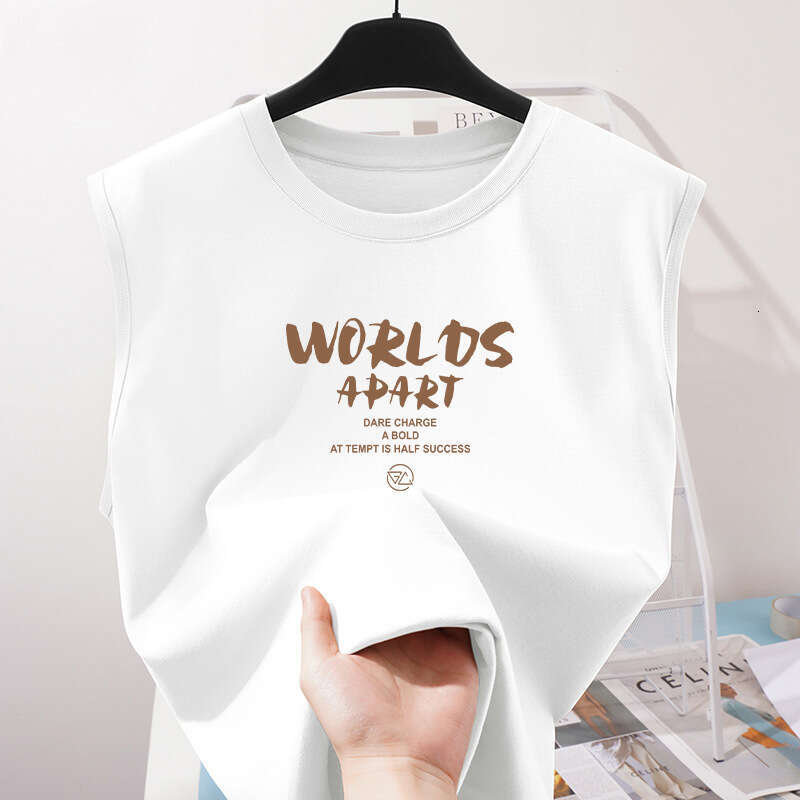 Designer T Shirt 200G Pure Cotton Vest T-Shirt For Men, Summer New Loose American Style Plus Size For Big And Tall Men, Spring Base Layer T-Shirt Grap