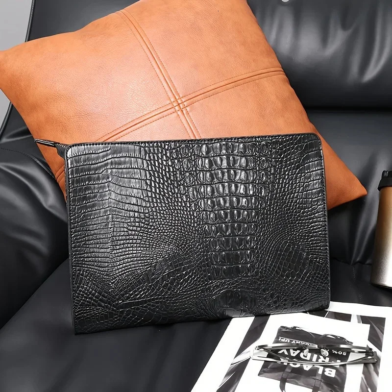 Business Bag iPad Handbags PU Leather Envelope Bag Male Wallet Pattern Men/Women Clutch Bags 250723