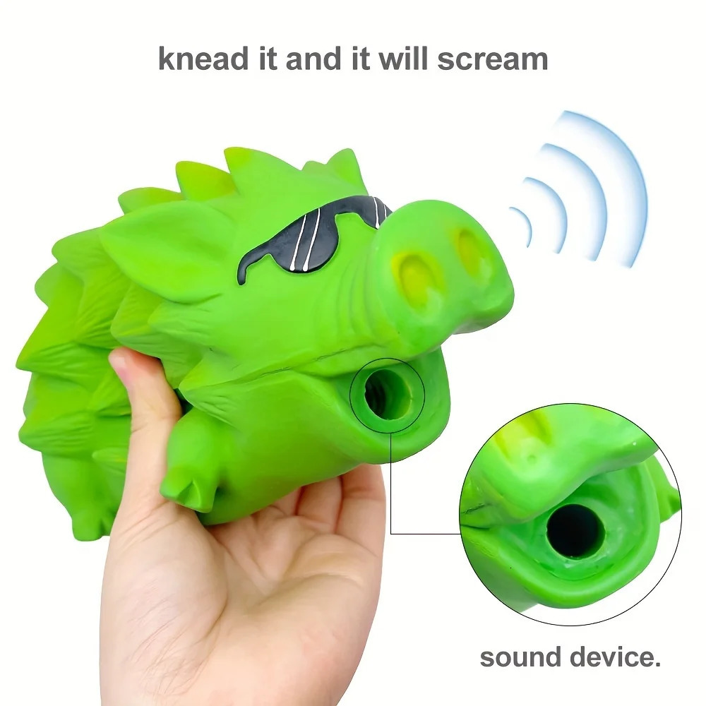 A Large Hedgehog Latex Squeak Dog Bite Toy Durable Rubber Teeth Grinding for Medium to Dogs No Battery Required 250729