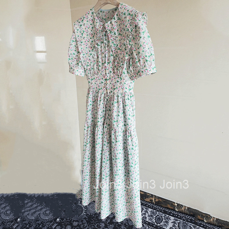 Korean Fashion Elegant Long Dress with Large Lapel and Ruffled Slim Fit Summer Dress by Xia Nanyou Internet Celebrity