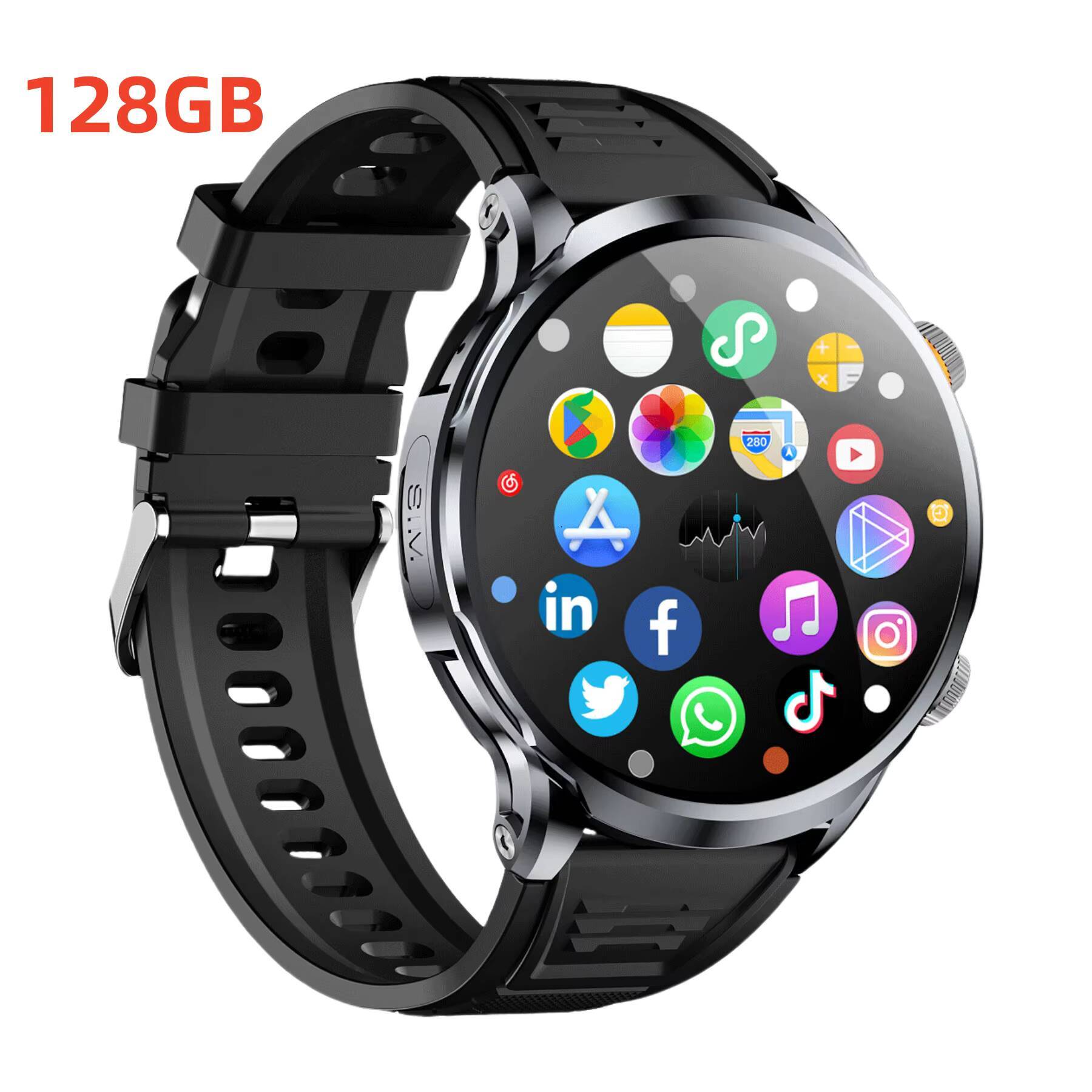 H18 PRO 4G Android Smartwatch 2025 WIFI GPS Tiktok Youtube Facebook AI NFC 8+128GB Sim Card HD Camera Smart Phone Watch