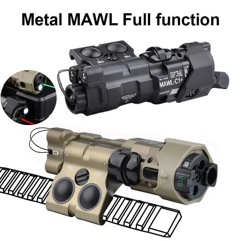 Tactical Metal CNC MAWL C1 Red Green Blue IR Light Endcap Aiming Device Latest AA Battery Outdoor Hunting LightXJ250728
