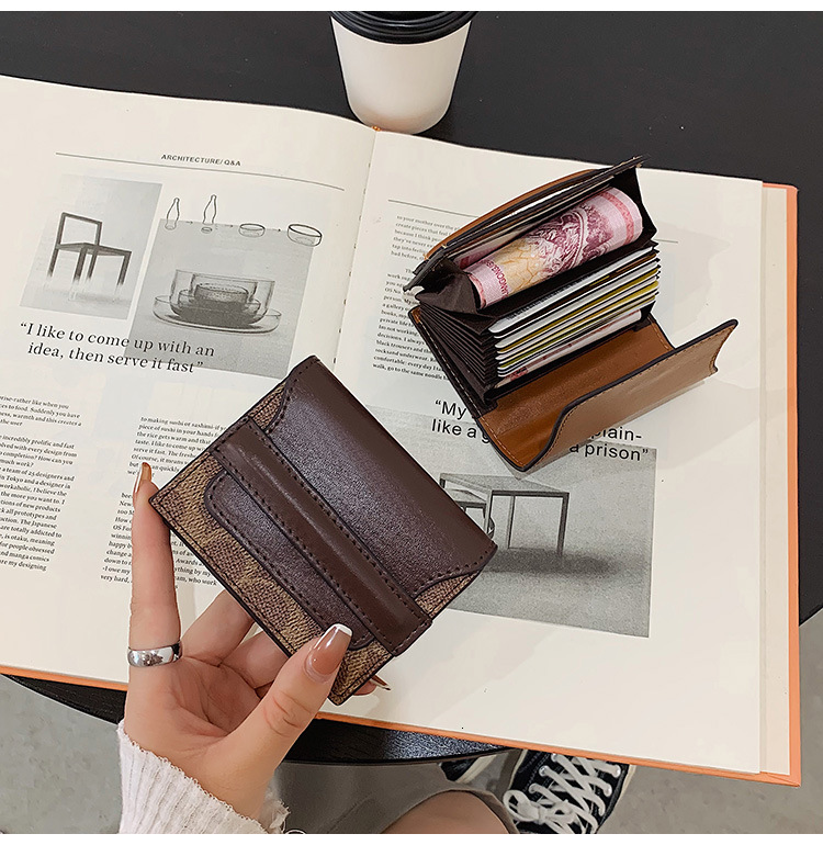 Designer Bag wallet Vintage Card Holder For Women 2025 New Small And Exquisite Coin Purse Multi-card Slot Short Foldable ID Holder Luxury Bag Free Shi