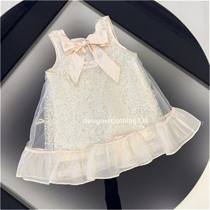 Designer girl's dress high-quality brand girl's Printed fabric dress summer baby girl's dress set size 90-150CM A3