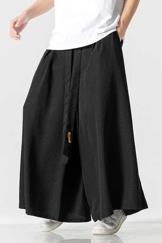 Designer Clothing 2025 Summer Mens Wide Leg Oversized Vintage Men Clothing Loose Ice Silk Casual White Pants Male Japanese Haruku Trousers