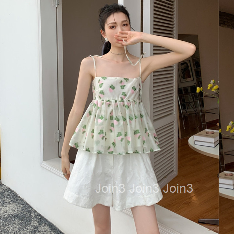 Fashionable Elegant Camisole for Women Summer French Jacquard Fresh Top Ruffled Puffy Sexy Tank Top Internet Celebrity Book