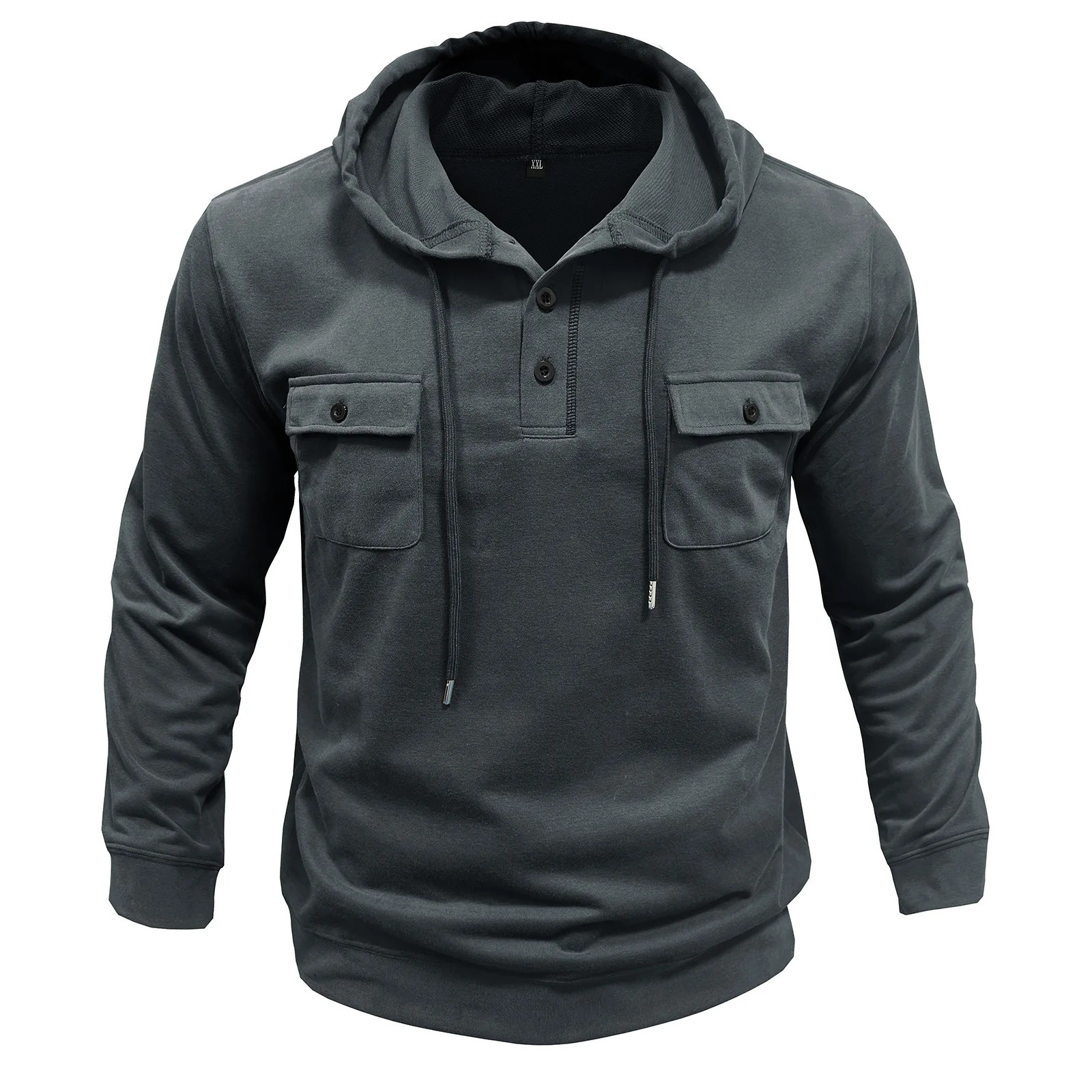 Spring Autumn Mens Hoodies Fashion Loose Solid Hooded Sweatshirts Men Casual Long Sleeve Vintage Sports Hoodie Male Streetwear 250729