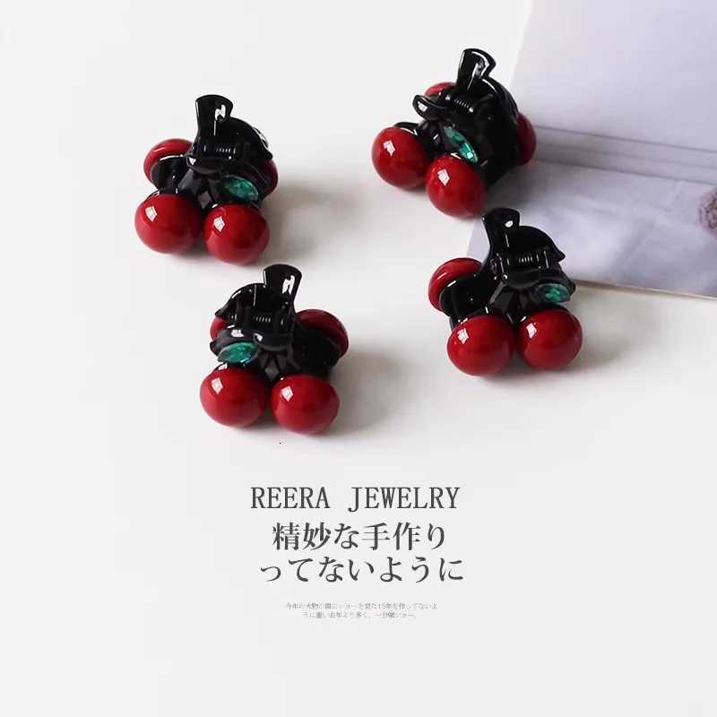 2pcs/set Cute Cherry Small Hair Claws For Women Girls Sweet Hair Ornament Hair Clips Hairpins Hairgrip Fashion Hair Accessories Z250729