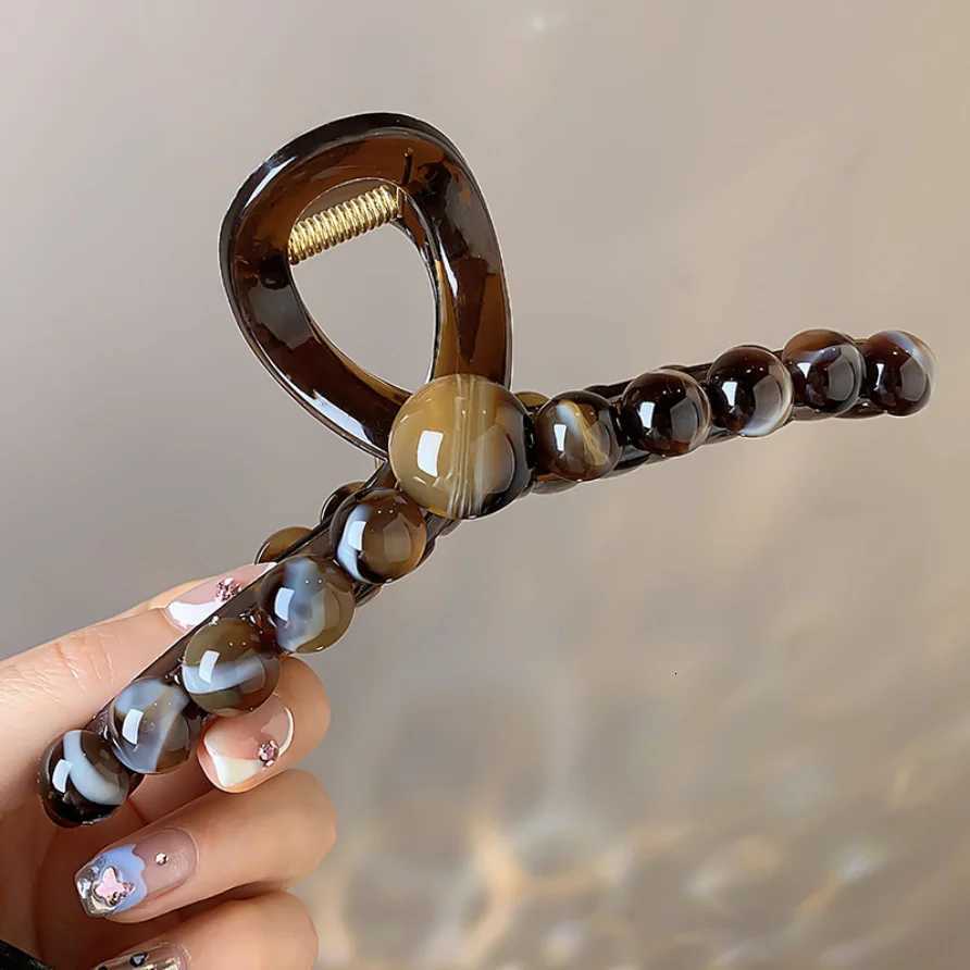 Elegant Pearls Large Cross Hair Claw for Women Girls Sweet Hair Ornament Claw Clip Hair Clip Hairpin Fashion Hair Accessories Z250729