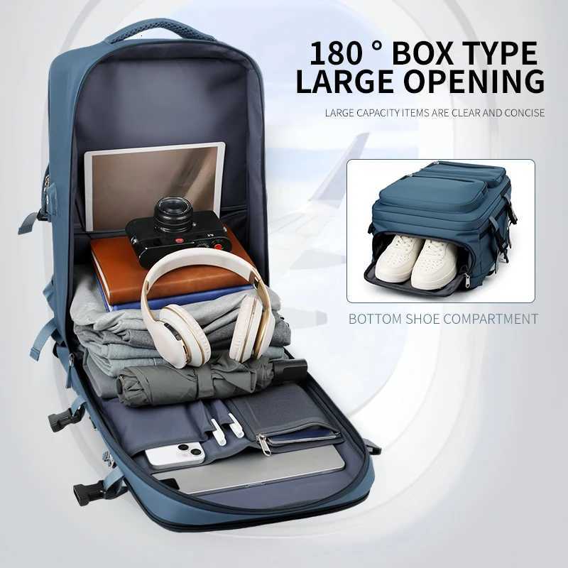 Large Travel Backpack for Women Men Cabin Bag Multifunctional Airplane Waterproof Backpack with USB Charging Anti-Theft Backpack S250728