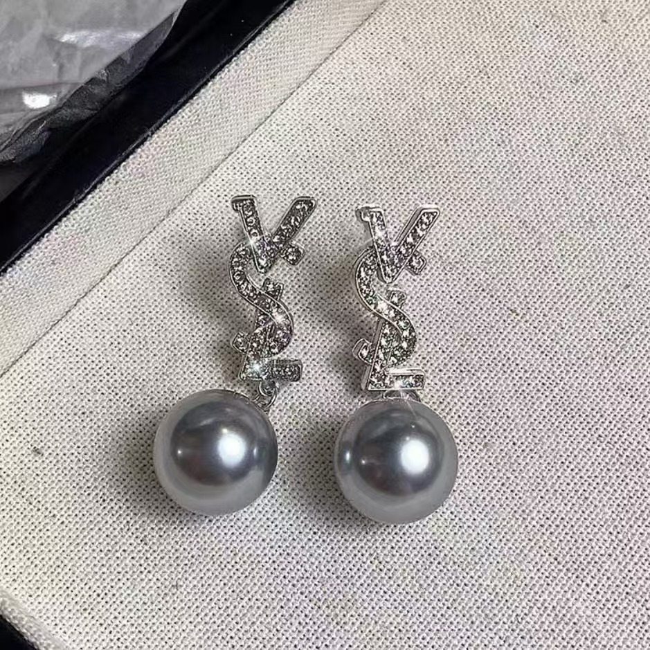 925 silver needle pearl earrings new style burst of high quality temperament small fragrance wind earring earrings wholesale