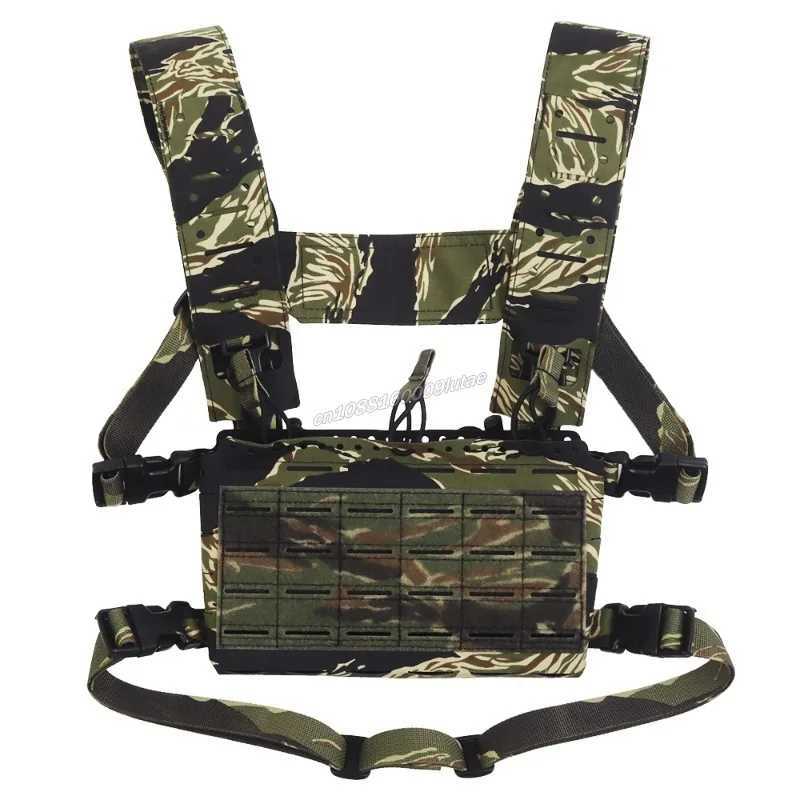 LV119 Plate Carrier Set TIGER STRIPES Tactical Vest Lightweight Quick Release Airsoft Molle Hunting Gear with Triple Mag Pouch Z250728