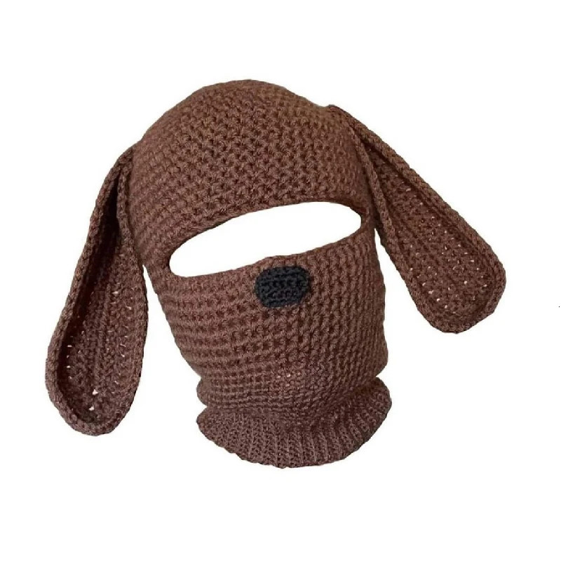 Winter Women Halloween Devil Horns Creative Knitted Hat Men Warm Full Face Cover Funny Balaclava Hats Outdoor Ski Mask Cap 250724